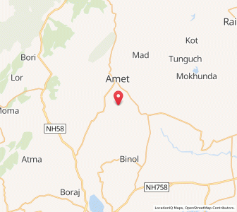 Map of Agria, Rajasthan