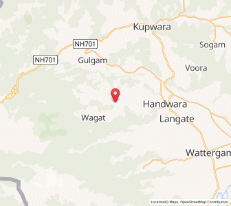 Map of Ahagam, Kashmir