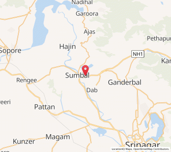 Map of Ahan, Kashmir