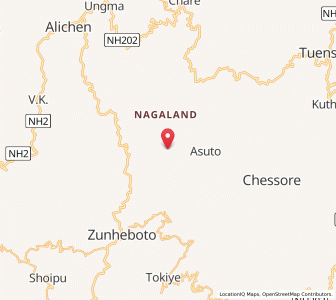 Map of Aichisagami, Nagaland