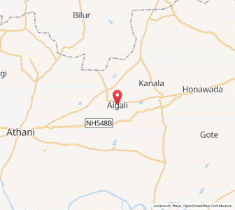 Map of Aigali, Karnataka