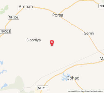 Map of Aino, Madhya Pradesh