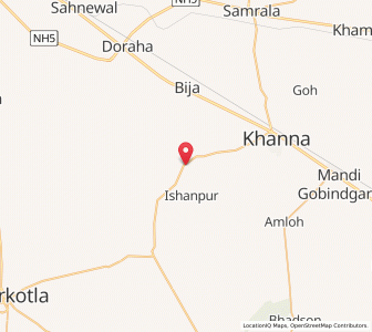 Map of Aisru Kalan, Punjab