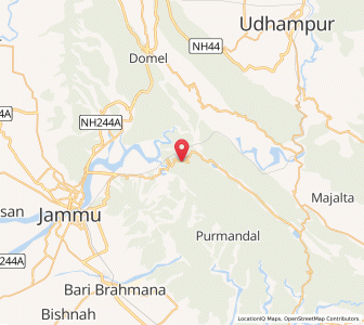 Map of Aitham, Kashmir
