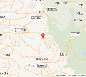 Map of Ajekar, Karnataka