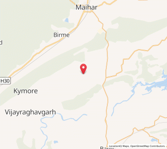 Map of Ajwain, Madhya Pradesh