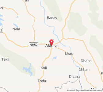 Map of Aklera, Rajasthan