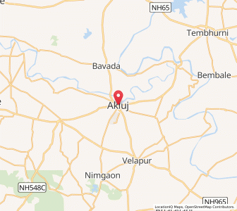 Map of Akluj, Maharashtra