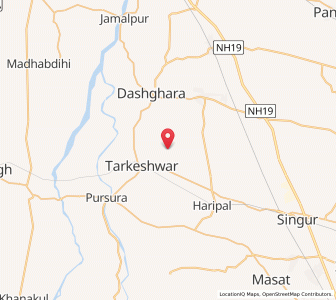 Map of Aknapur, West Bengal