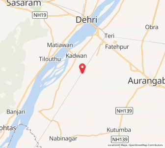 Map of Akorha, Bihar