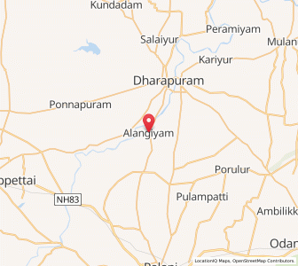 Map of Alangiyam, Tamil Nadu