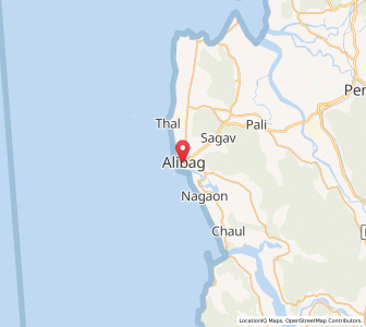 Map of Alibag, Maharashtra