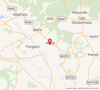 Map of Alkuti, Maharashtra