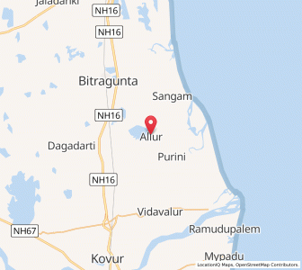 Map of Alluru, Andhra Pradesh