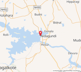 Map of Almatti, Karnataka
