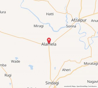 Map of Almel, Karnataka