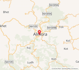 Map of Almora, Uttarakhand