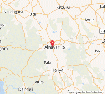 Map of Alnavar, Karnataka