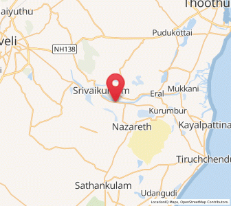 Map of Alwa Tirunagari, Tamil Nadu