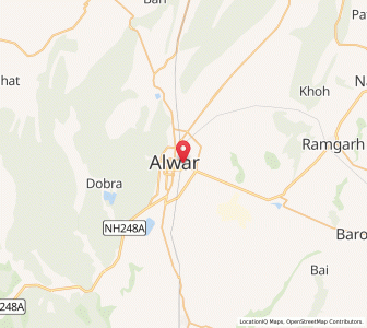 Map of Alwar, Rajasthan