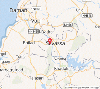 Map of Amal, Dadra and Nagar Haveli