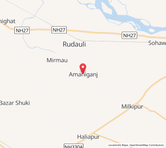 Map of Amaniganj, Uttar Pradesh