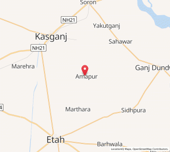 Map of Amanpur, Uttar Pradesh
