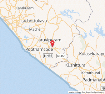 Map of Amaravila, Mizoram