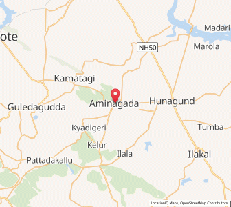 Map of Amingarh, Karnataka