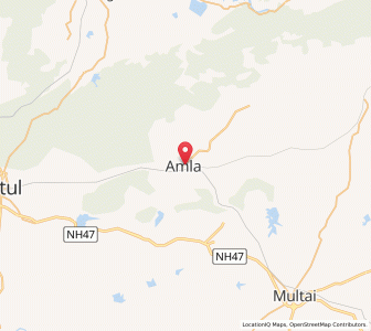 Map of Amla, Madhya Pradesh