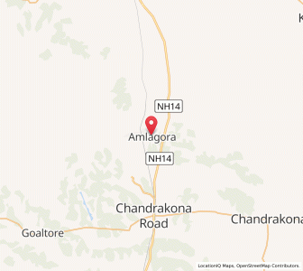 Map of Amlagora, West Bengal