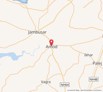 Map of Amod, Gujarat