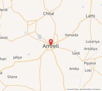 Map of Amreli, Gujarat