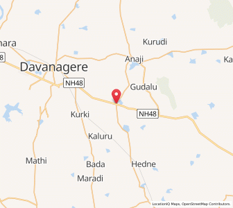 Map of Anagodu, Karnataka