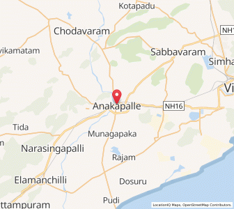 Map of Anakapalle, Andhra Pradesh