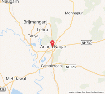 Map of Anandnagar, Uttar Pradesh