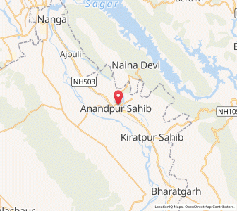 Map of Anandpur, Madhya Pradesh