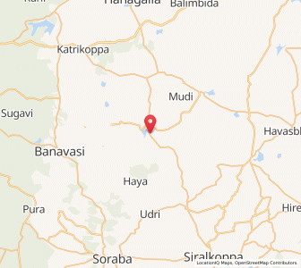 Map of Anavatti, Karnataka