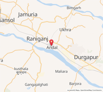 Map of Andal, West Bengal
