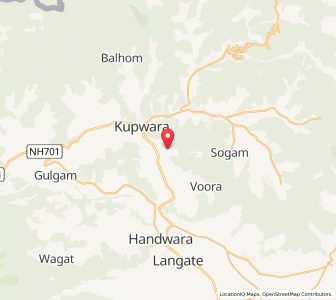 Map of Andarhom, Kashmir