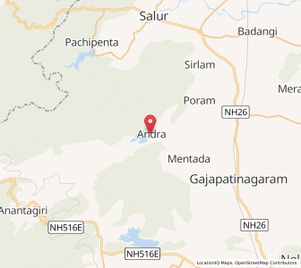 Map of Andra, Andhra Pradesh