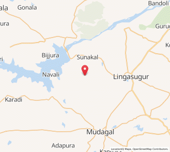Map of Anehosur, Karnataka