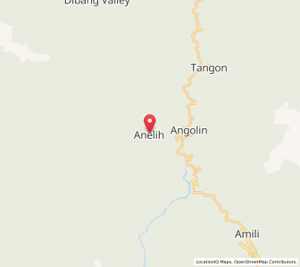 Map of Anelih, Arunachal Pradesh