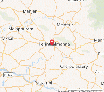 Map of Angadipuram, Kerala