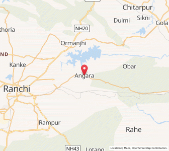 Map of Angara, Jharkhand