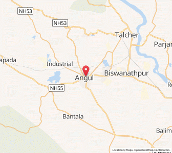 Map of Angul, Odisha