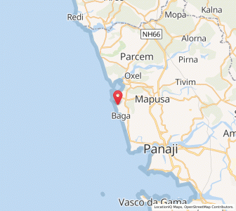Map of Anjuna, Goa