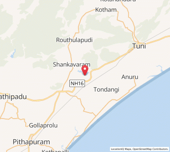 Map of Annavaram, Andhra Pradesh