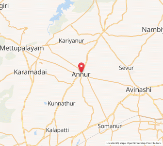 Map of Annur, Tamil Nadu