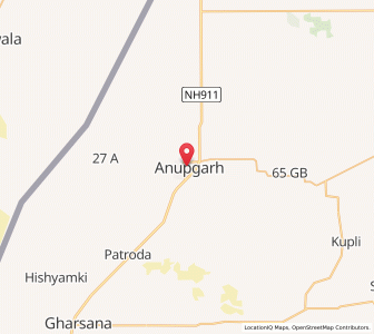 Map of Anupgarh, Rajasthan